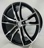 Replica Wheels - 6707 Gloss Black Machined Face 20x10