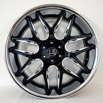 Luxxx Wheels - LE14 Gloss Black Milled Stainless Steel Lip 24x9.5