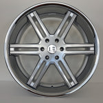 Luxxx Wheels - LE12 Brushed Face Milled Stainless Steel Lip 24x9.5