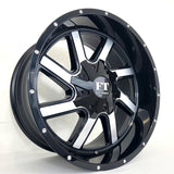 Full Throttle Offroad Wheels - FT1 Gloss Black Machined Face 20x10