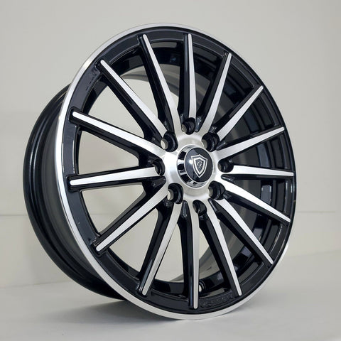 G Line Luxury Wheels - G0118 Gloss Black Machined Face 14x5.5