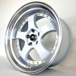 MST Wheels - MT07 White Machined Lip 18x8.5