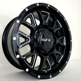 Voxx Wheels GFX - TM5 Gloss Black Milled 17x8.5