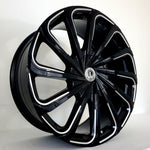 Luxxx Wheels - LUX22 Gloss Black Milled 24x9.5