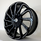 Luxxx Wheels - LUX22 Gloss Black Milled 24x9.5