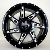DX4 Wheels - X72 Skull Gloss Black Milled 20x9