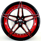Marquee Luxury Wheels - M3259 Gloss Black Red Milled 20x9