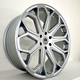 Luxxx Wheels - LUX29 Brushed Face Silver Milled 24x10