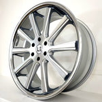 Luxxx Wheels - LE13 Brushed Face Silver Stainless Steel Lip 24x9.5