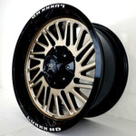 Luxxx Wheels - HD19 Satin Bronze Face Milled Gloss Black Lip 20x10