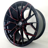 Marquee Luxury Wheels - M1004 Gloss Black Red Milled 20x10.5