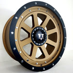 Full Throttle Offroad Wheels - FT8 Satin Bronze Face Satin Black Lip 20x9