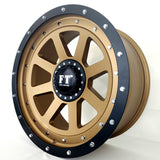 Full Throttle Offroad Wheels - FT8 Satin Bronze Face Satin Black Lip 20x9