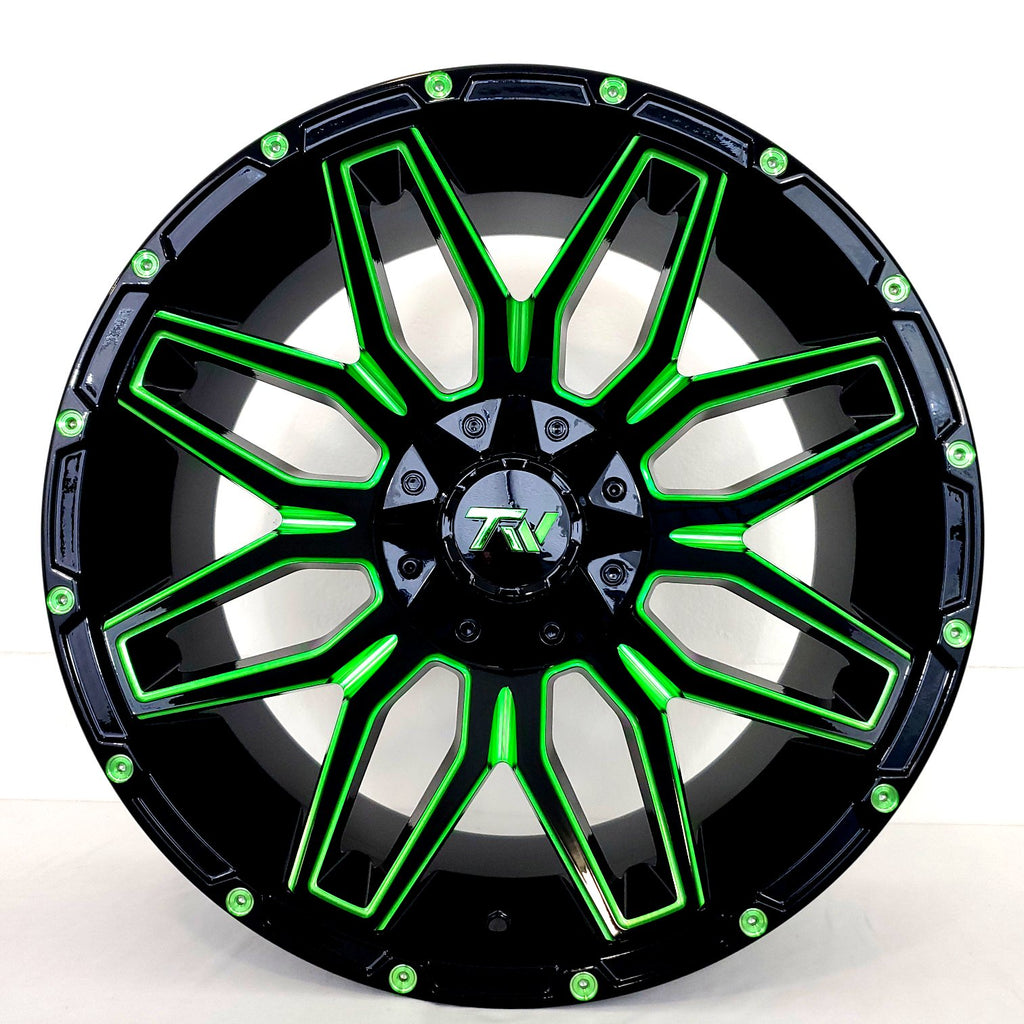 Neon Green Car With Rims