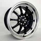 MST Wheels - MT11 Black Machined Lip 16x8