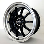 MST Wheels - MT11 Black Machined Lip 16x8