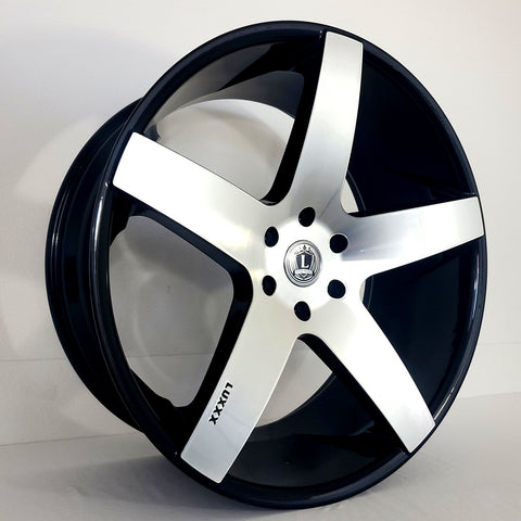 Luxxx Wheels - LUX15 Gloss Black Machined Face 24x10