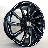 Luxxx Wheels - LUX22 Gloss Black Milled 20x8.5