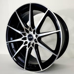 DRW Wheels - D19 Gloss Black Machined Face 18x8