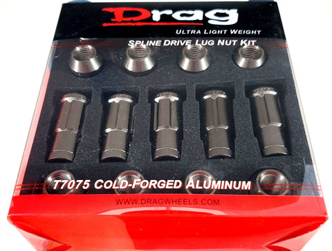 Drag - Spline Drive Lug Nut Kit Titanium 12x1.5