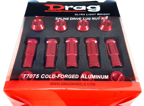 Drag - Spline Drive Lug Nut Kit Red 12x1.5