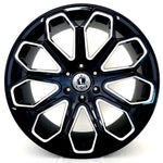 Luxxx Wheels - LUX29 Gloss Black Milled 22x9