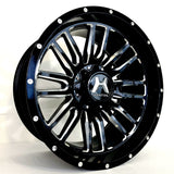 Hartes Metal Wheels - Whipsaw Gloss Black Milled 20x10