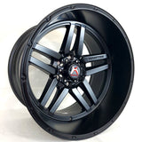 Hartes Metal Wheels - Savage Satin Black 20x12