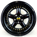 ESM Wheels - ESM005R Gloss Black Gold Rivets 17x10