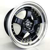 MST Wheels - MT07 Gloss Black Machined Lip 17x9