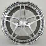 Heritage Wheels - EBISU-C 3PC Forged Full Brushed Face High Polished Lip 20x10.5