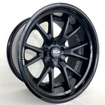 Luxxx Wheels - HDPro1 Satin Black Face Gloss Black Lip 20x11