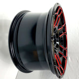 Replica Wheels - F271 Gloss Black Red Milled 17x8.5