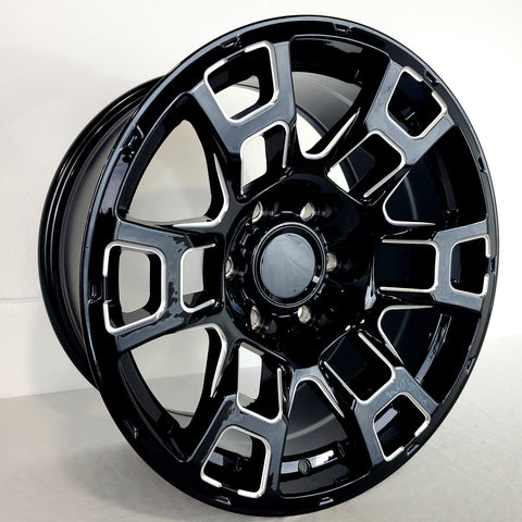 Replica Wheels - F250 Gloss Black Milled 17x8.5