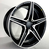 Replica Wheels - MB9 Gloss Black Machined Face 18x9