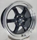 MST Wheels - MT01T Gloss Black Machined Lip 16x8
