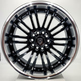 White Diamond Luxury Wheels - W820 Gloss Black Polished Lip 17x7.5