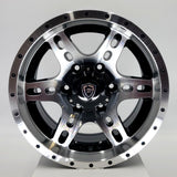 White Diamond Luxury Wheels - D2757 Gloss Black Machined Face 15x8