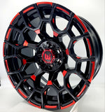 Western Off-Road Wheels - Spur Gloss Black Red Milling 20x10