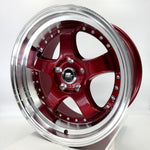 MST Wheels - MT07 Candy Red Machined Lip 17x9