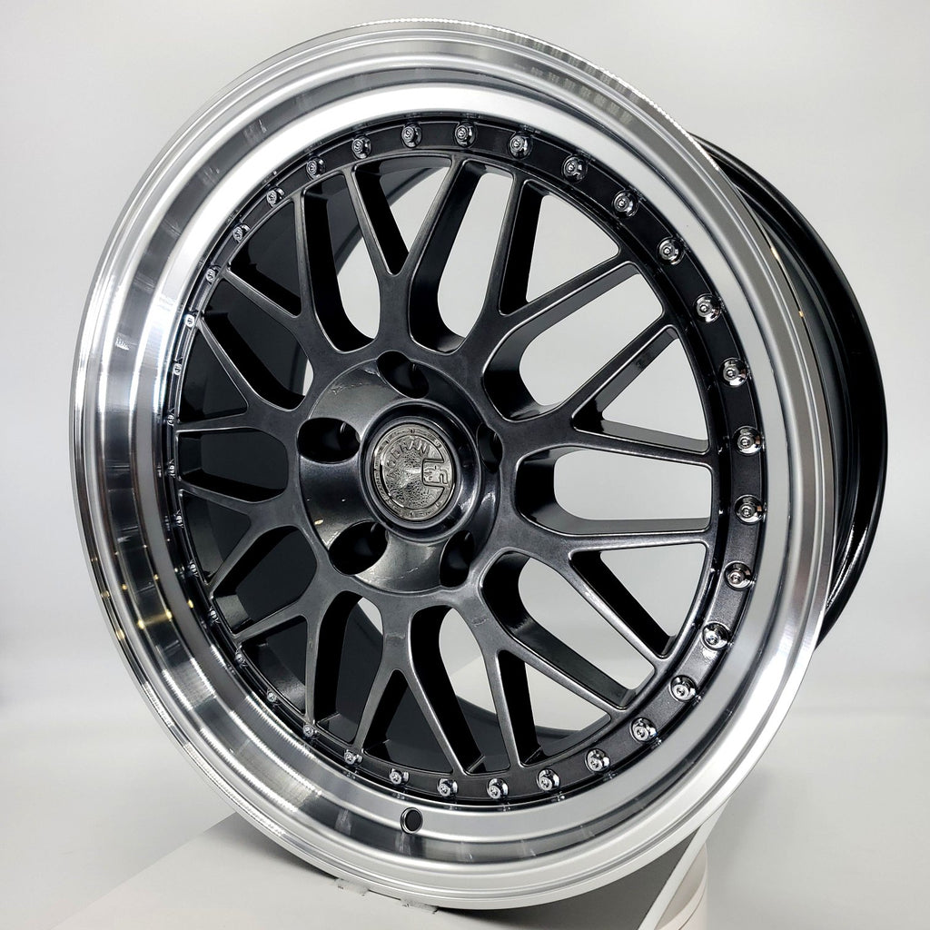 Aodhan AH02 5x120 18x9.5+35 Silver w/ Machined Lip - Threepieceus Aodhan AH02 5x120 18x9.5+35 Silver w/ Machined Lip - Threepieceus