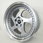 MST Wheels - MT15 Silver Machined Lip 18x9.5