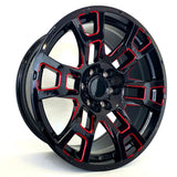 Replica Wheels - F256 Gloss Black Red Milled 20x9