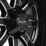 Falcon F1 - Gloss Black w/Diamond Milling 20x10