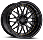 Aodhán Wheels - AH02 Gloss Black Gold Rivets 19x9.5