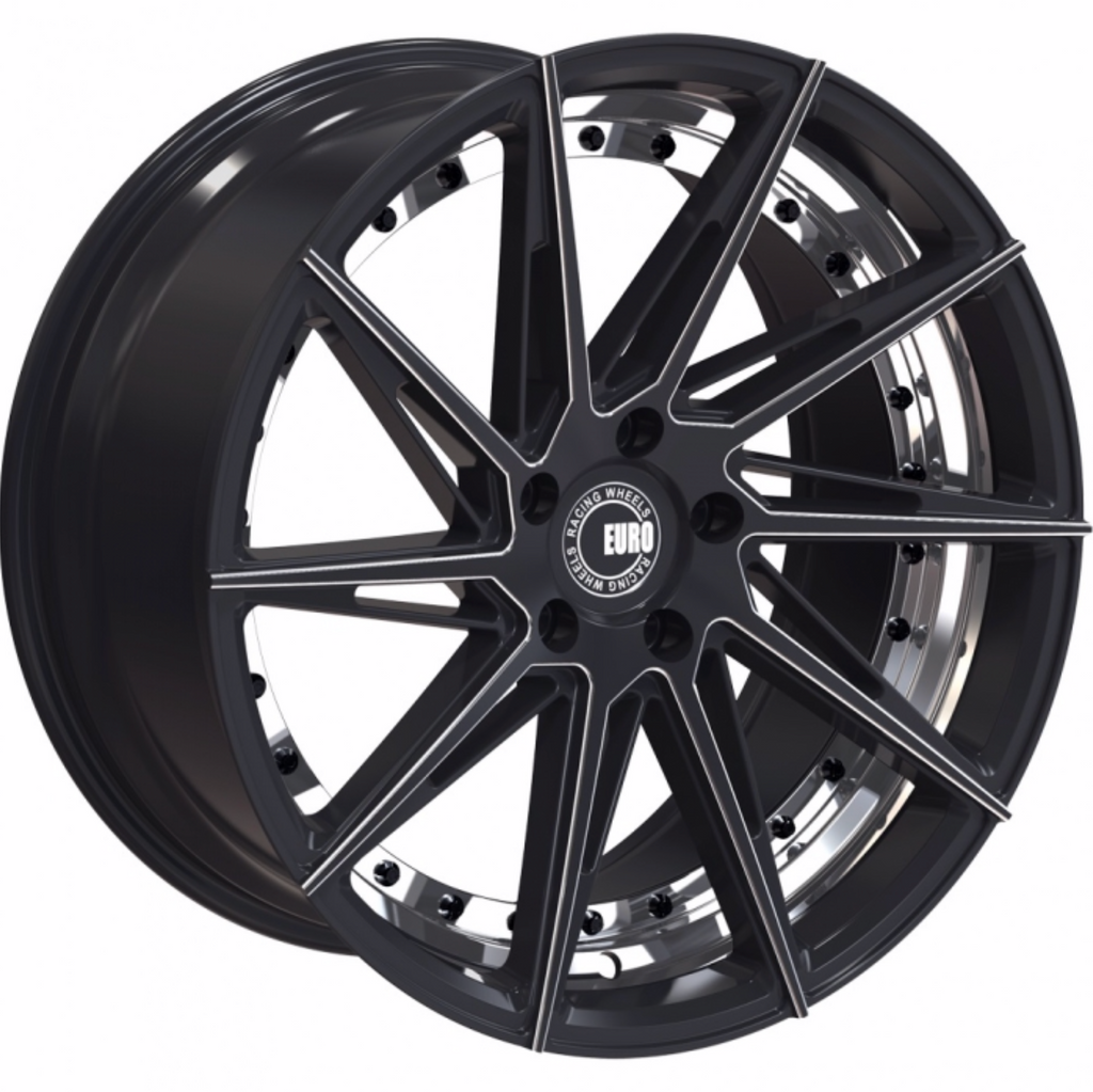 Erw Rims Euro Racing Wheels - ERW002 Gloss Black Milling Spokes 20x10 – VID Wheels