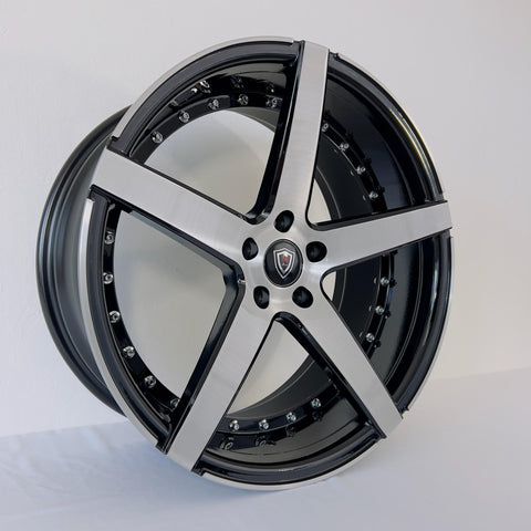 Marquee Luxury Wheels - M3226 Black Brushed Face 20x9