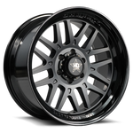 Luxxx Wheels - HD20 Matte Black Gloss Black Lip 20x10