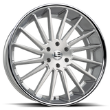 Luxxx Wheels - LUXLE9 Silver Brushed Face Milled Stainless Steel Lip 24x10