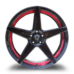 Marquee Luxury Wheels - M1001 Black Red Inner Line 20x10.5